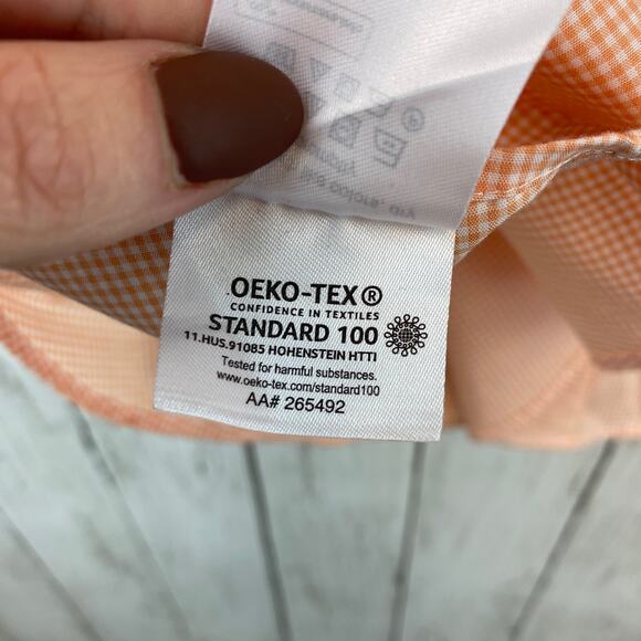 Lauren Ralph Lauren Orange Check Regular Fit UltraFlex Dress Shirt XL 17 1/2 - Picture 5 of 10